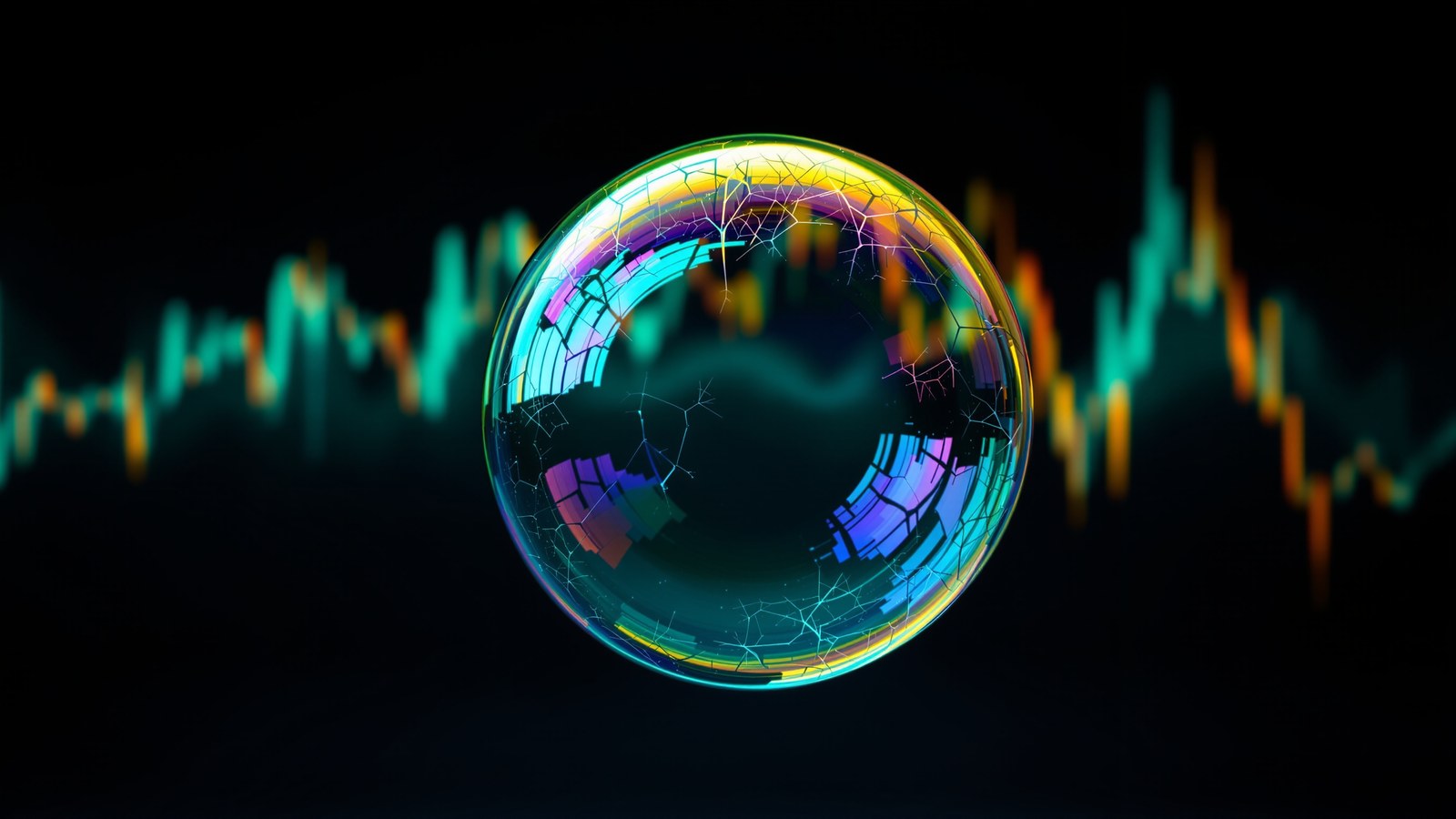 A shimmering bubble about to pop